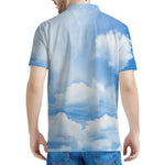 Sky Cloud Print Men's Polo Shirt