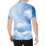 Sky Cloud Print Men's Shirt