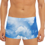 Sky Cloud Print Men's Short Boxer Briefs