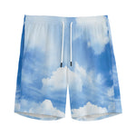 Sky Cloud Print Men's Sports Shorts