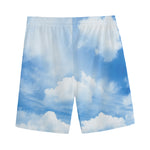 Sky Cloud Print Men's Sports Shorts