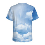 Sky Cloud Print Men's Sports T-Shirt
