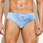 Sky Cloud Print Men's Swim Briefs