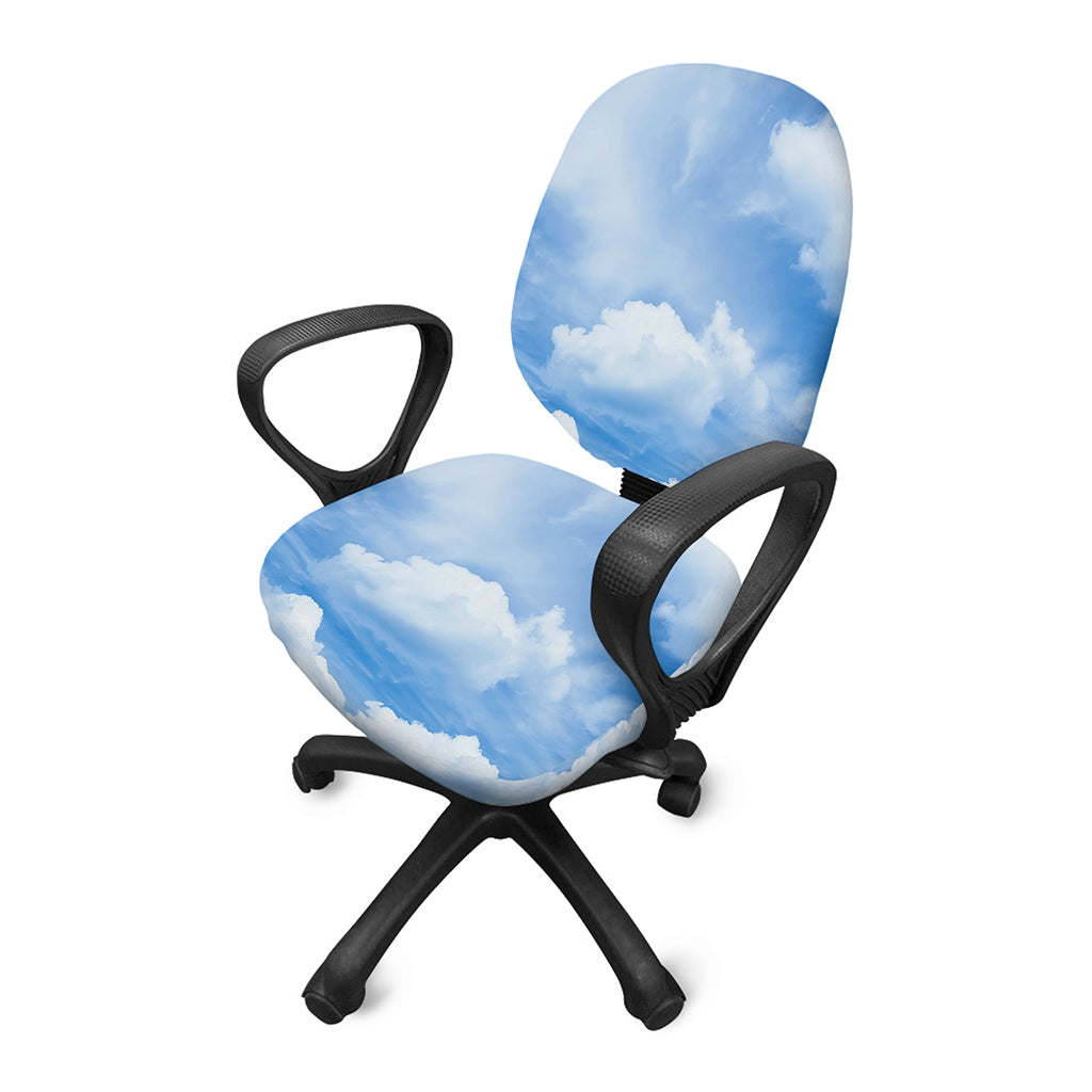 Sky Cloud Print Office Chair Cover
