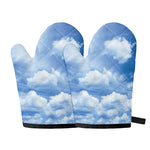 Sky Cloud Print Oven Mitts