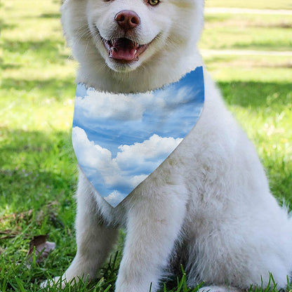 Sky Cloud Print Over The Collar Dog Bandana