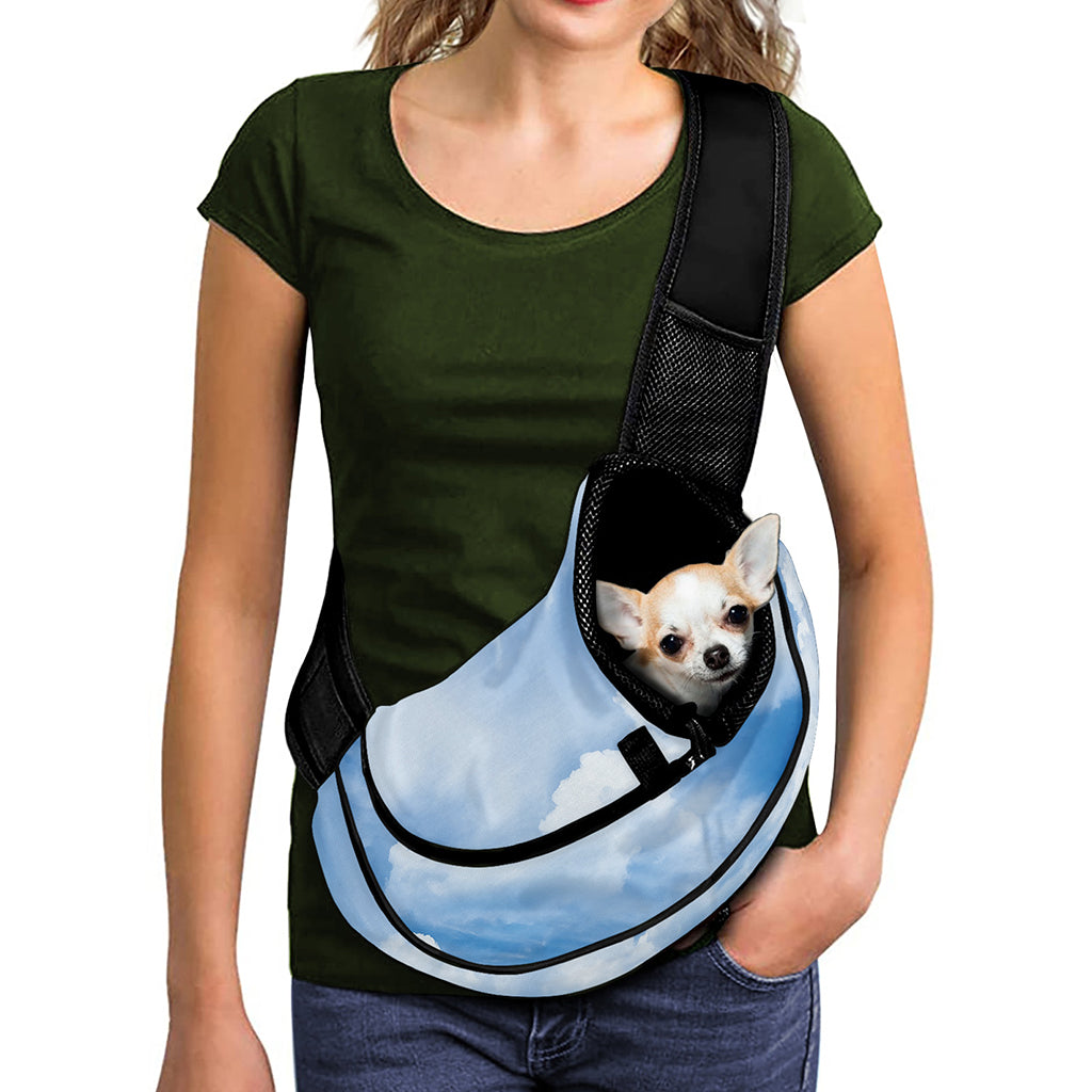 Sky Cloud Print Pet Sling Carrier