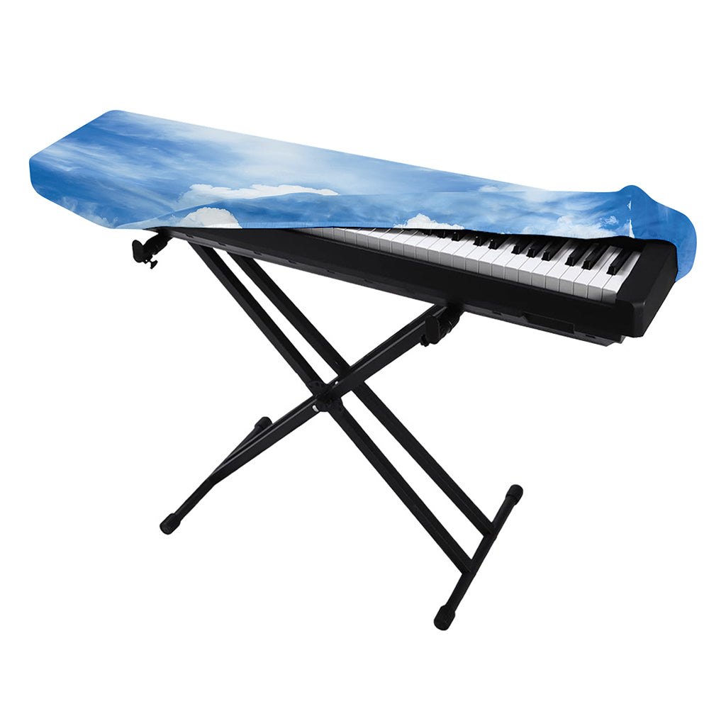 Sky Cloud Print Piano Keyboard Cover