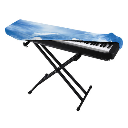 Sky Cloud Print Piano Keyboard Cover