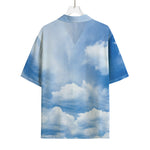 Sky Cloud Print Rayon Hawaiian Shirt