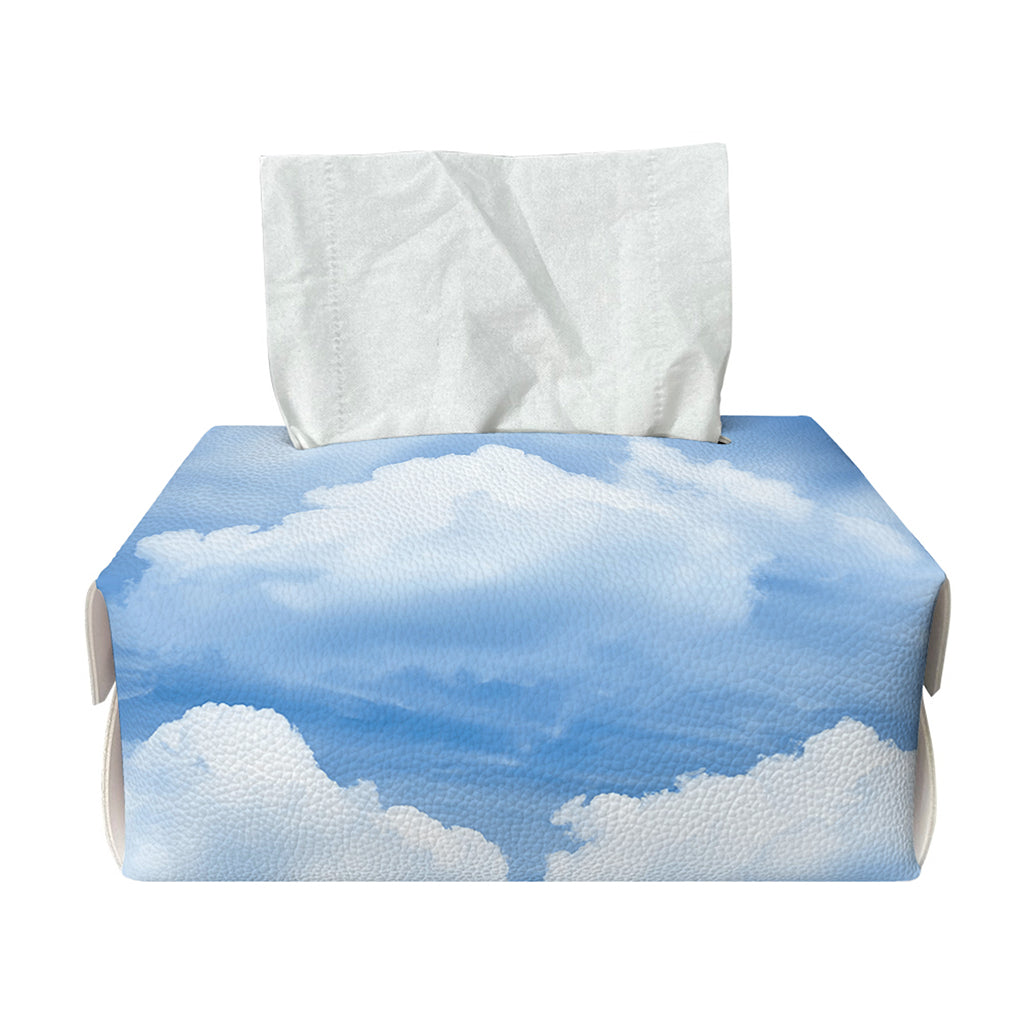Sky Cloud Print Rectangle Tissue Box Cover