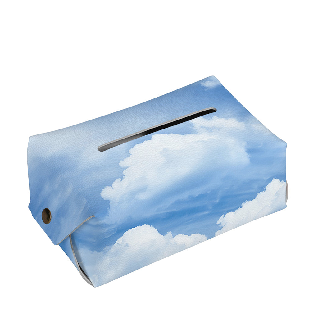 Sky Cloud Print Rectangle Tissue Box Cover