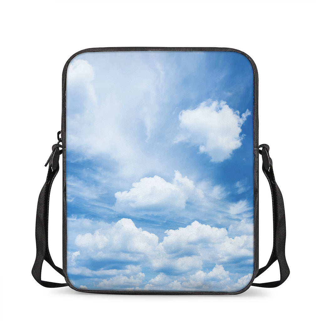 Sky Cloud Print Rectangular Crossbody Bag
