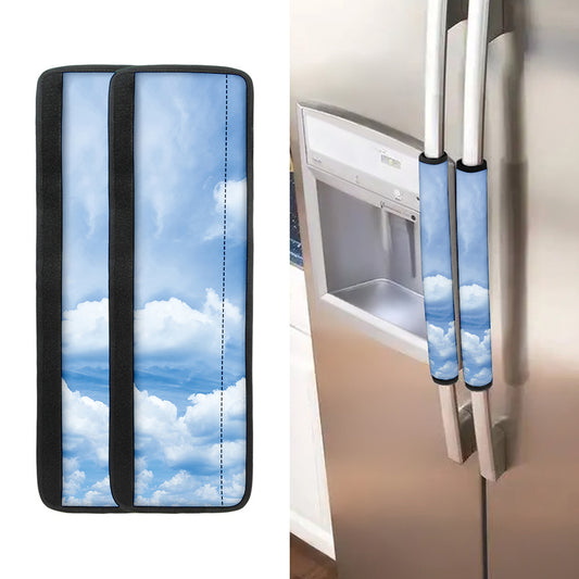 Sky Cloud Print Refrigerator Handle Covers