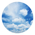 Sky Cloud Print Round Blanket