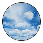 Sky Cloud Print Round Floor Mat