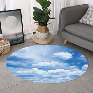 Sky Cloud Print Round Rug