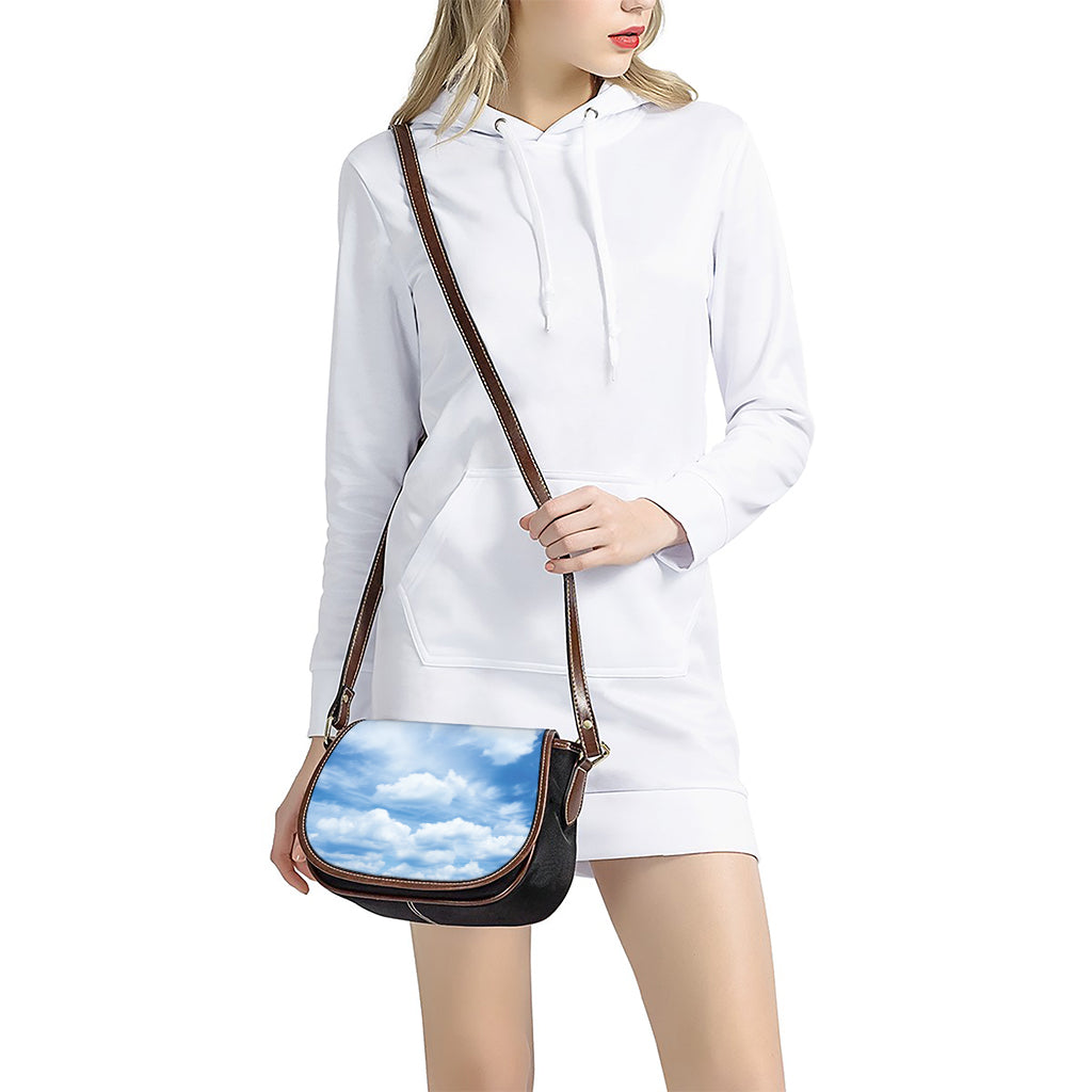 Sky Cloud Print Saddle Bag