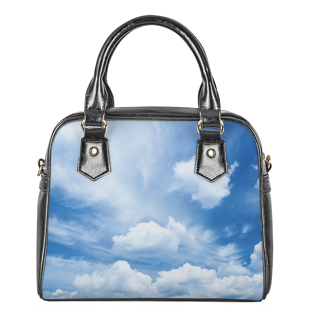 Sky Cloud Print Shoulder Handbag