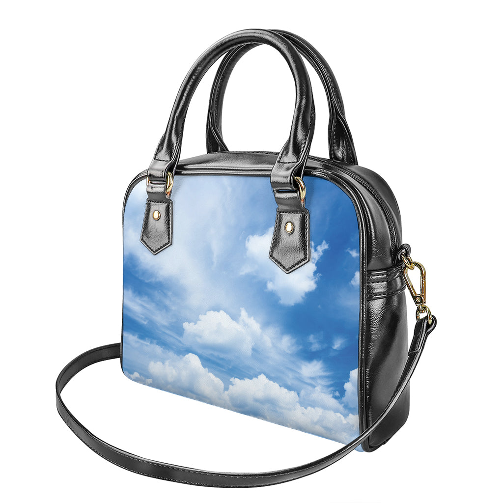 Sky Cloud Print Shoulder Handbag