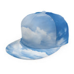 Sky Cloud Print Snapback Cap