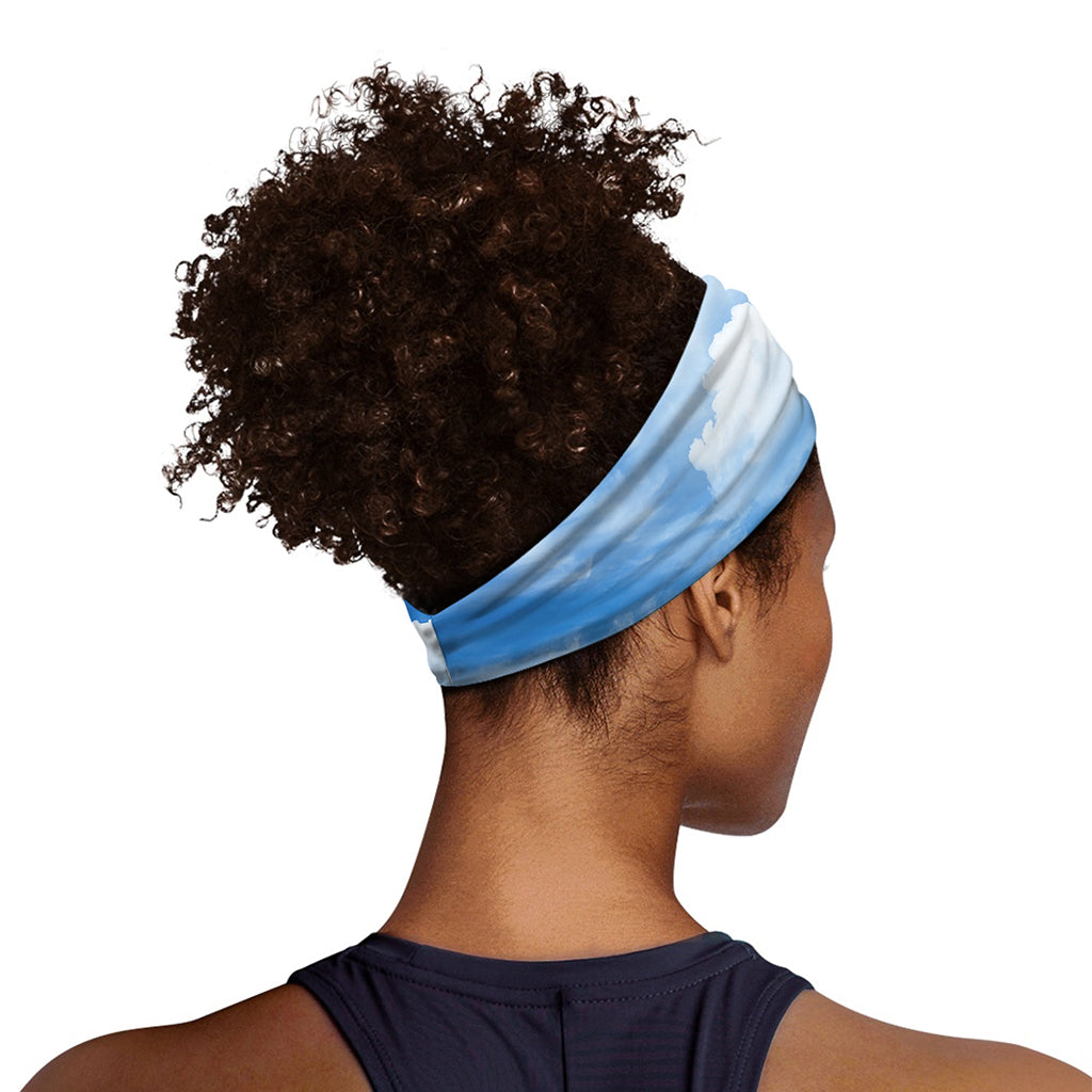 Sky Cloud Print Sports Headband