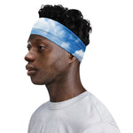 Sky Cloud Print Sports Headband