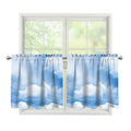 Sky Cloud Print Tier Curtains