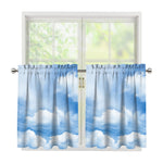 Sky Cloud Print Tier Curtains