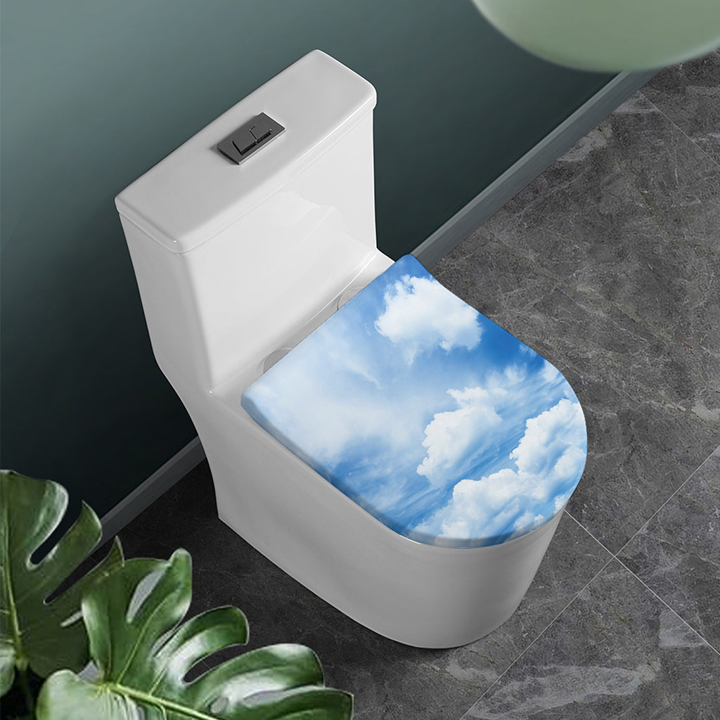 Sky Cloud Print Toilet Lid Cover