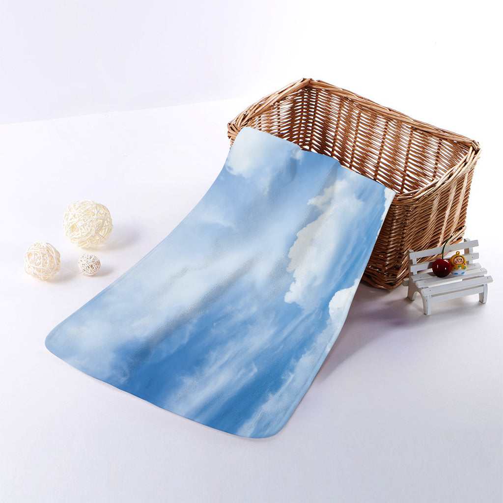 Sky Cloud Print Towel