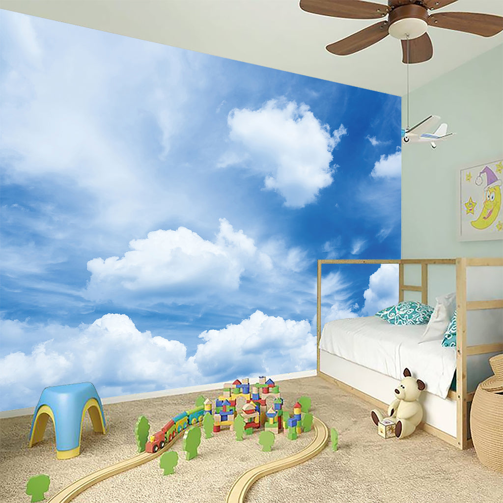 Sky Cloud Print Wall Sticker