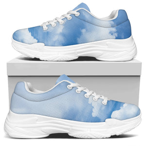 Sky Cloud Print White Chunky Shoes