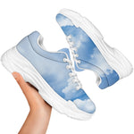 Sky Cloud Print White Chunky Shoes