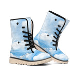 Sky Cloud Print Winter Boots