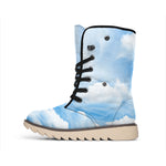 Sky Cloud Print Winter Boots