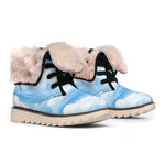 Sky Cloud Print Winter Boots