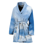 Sky Cloud Print Women's Bathrobe