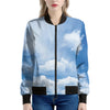 Sky Cloud Print Women's Bomber Jacket