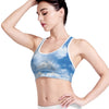 Sky Cloud Print Women's Sports Bra