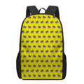 Sleeping Bear Emoji Pattern Print 17 Inch Backpack