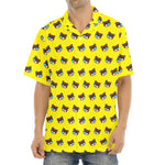 Sleeping Bear Emoji Pattern Print Aloha Shirt