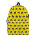 Sleeping Bear Emoji Pattern Print School Backpack