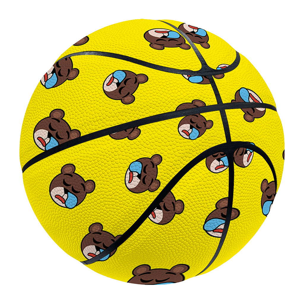 Sleeping Bear Emoji Pattern Print Basketball