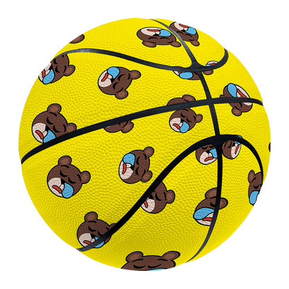 Sleeping Bear Emoji Pattern Print Basketball