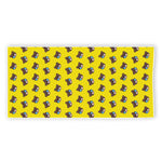 Sleeping Bear Emoji Pattern Print Beach Towel