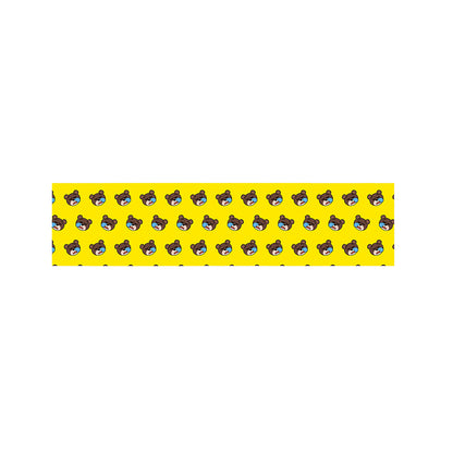 Sleeping Bear Emoji Pattern Print Bed Runner