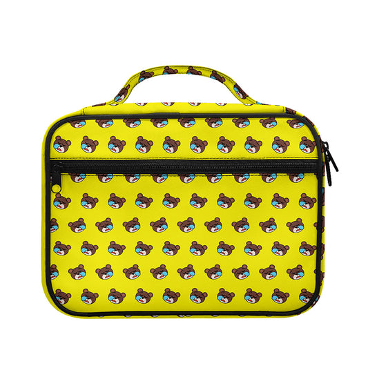 Sleeping Bear Emoji Pattern Print Briefcase Bible Bag