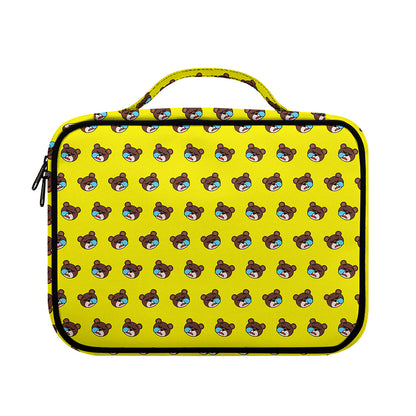Sleeping Bear Emoji Pattern Print Briefcase Bible Bag