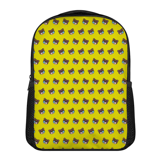 Sleeping Bear Emoji Pattern Print Casual Backpack